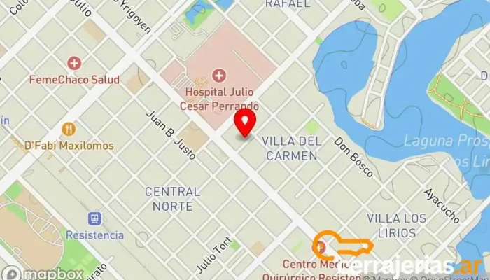 mapa de Centro Cristiano Puerta Abierta Resistencia Iglesia cristiana en Resistencia