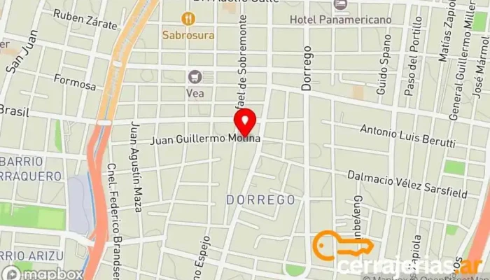 mapa de Cercuyo - Aberturas de Aluminio & PVC, Calefacción eléctrica, Microcemento Fábrica en Guaymallén