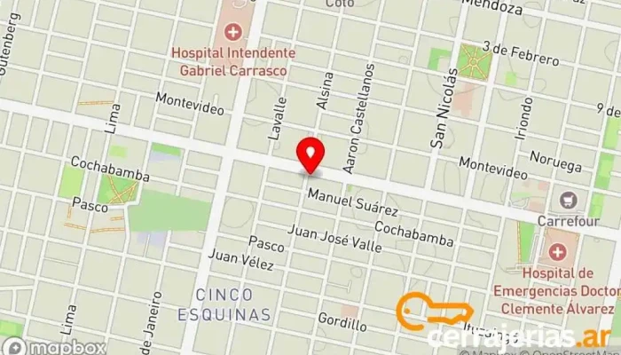 mapa de Cerra CAR Cerrajero en Rosario