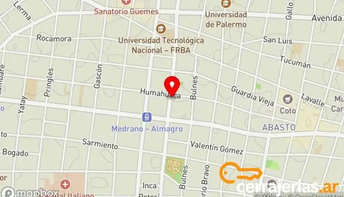 mapa de CERRACET CERRAJERIA Cerrajero en AEK