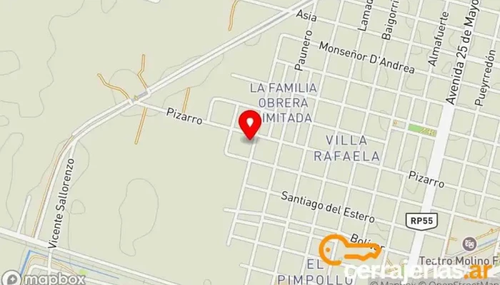 mapa de Cerrajería 24 horas Cerrajero en Villa Mercedes