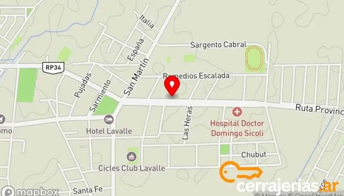 mapa de Cerrajeria Alex Cerrajero en Villa Tulumaya