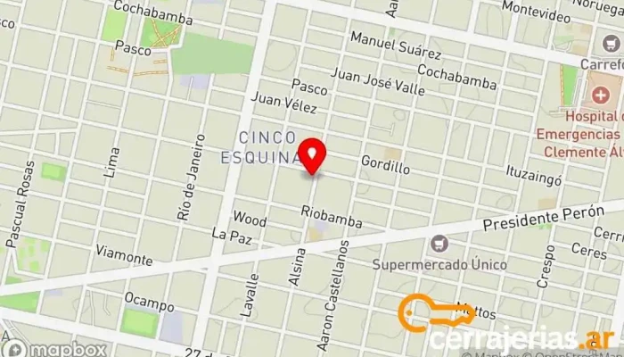 mapa de Cerrajería Alpha Locksmith Cerrajero en Rosario