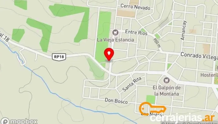 mapa de Cerrajeria Alumine Cerrajero en Aluminé