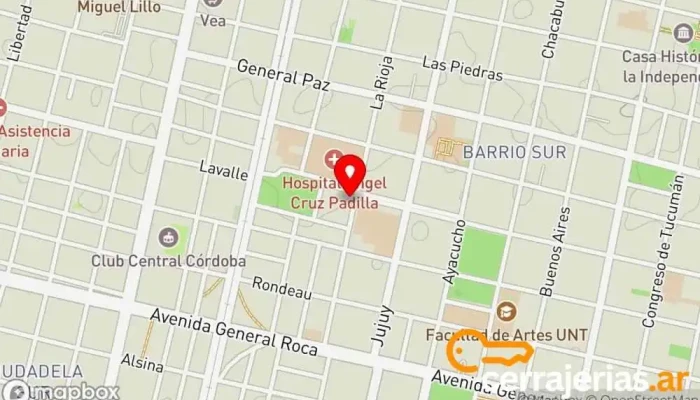 mapa de Cerrajeria amv Cerrajero en San Miguel de Tucumán