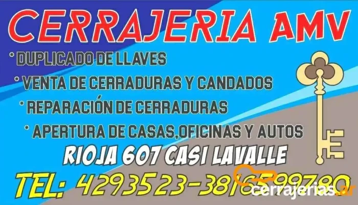 Cerrajeria Amv -  Precios - San Miguel de Tucumán