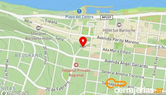 mapa de Cerrajería Andina Cerrajero en San Carlos de Bariloche