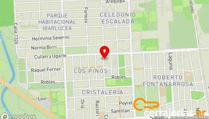 mapa de Cerrajería Apoloni Cerrajero, Ferretería, Servicio de duplicación de llaves, Taller de maquinaria en Rosario