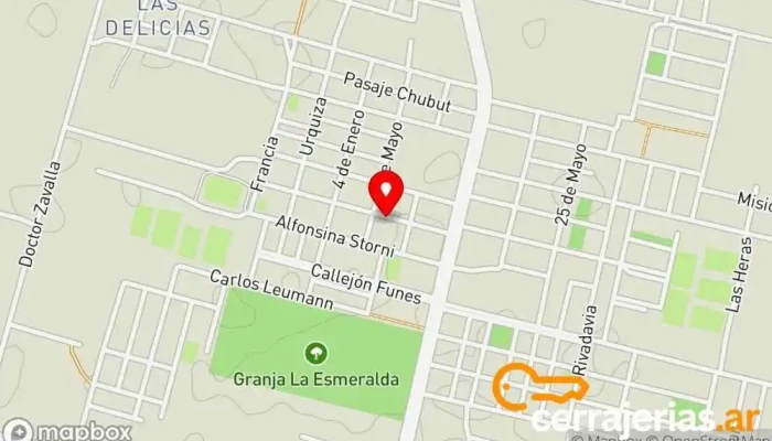 mapa de CERRAJERÍA ARROYO Cerrajero en Santa Fe de la Vera Cruz