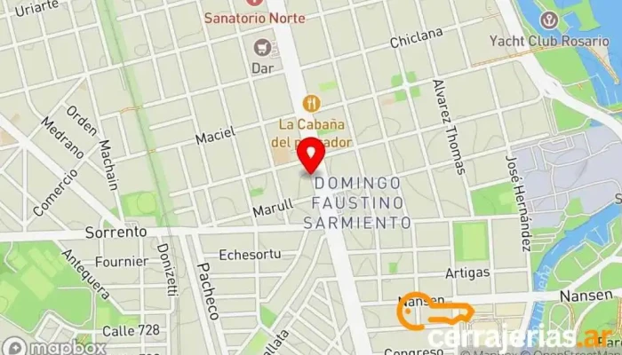 mapa de Cerrajeria Balenti Cerrajero en Rosario