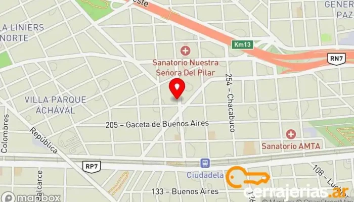 mapa de CERRAJERIA BET-EL Cerrajero en Ciudadela