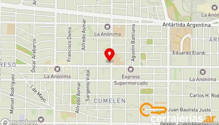 mapa de CERRAJERIA BRION Cerrajero en Neuquén