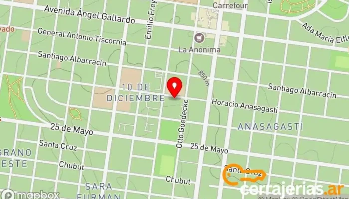 mapa de Cerrajeria Carey Cerrajero en San Carlos de Bariloche