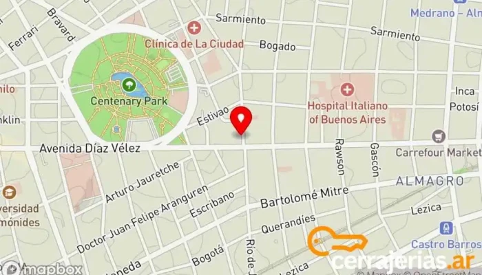 mapa de Cerrajeria Centenario Cerrajero en CCJ