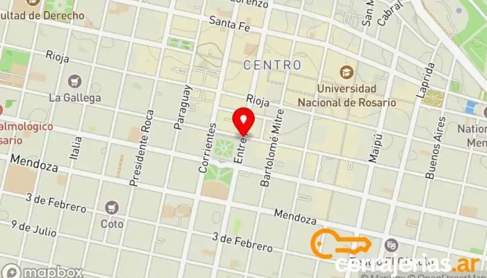 mapa de Cerrajeria Centro Cerrajero en Rosario