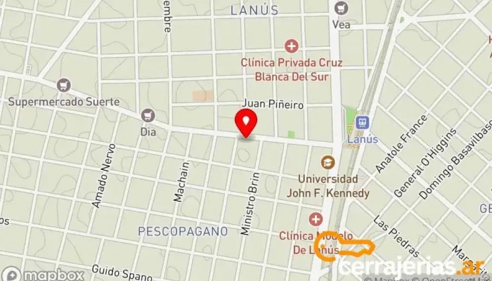 mapa de CERRAJERIA 
