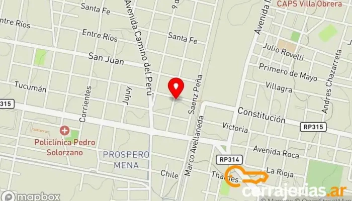 mapa de Cerrajeria Coco Cerrajero en Tafí Viejo
