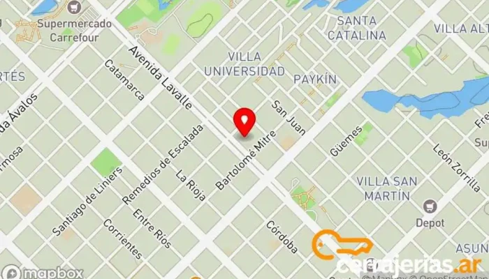 mapa de Cerrajería Coti Cerrajero en Resistencia