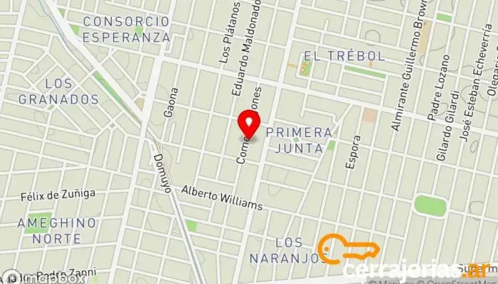mapa de Cerrajeria Daniel  en Córdoba