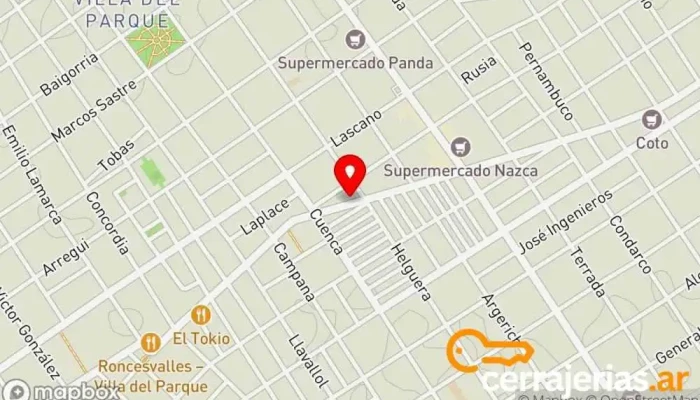 mapa de Cerrajeria Dario seguridad  en Cdad. Autónoma de Buenos Aires