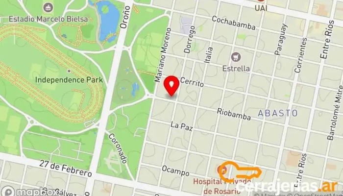 mapa de Cerrajeria del Abasto 
