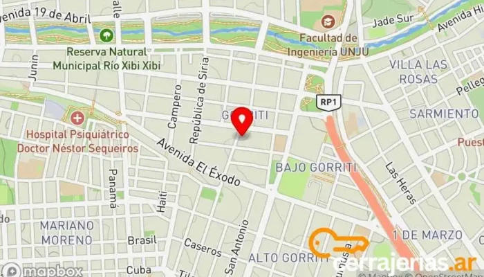 mapa de Cerrajería del Automotor en General 