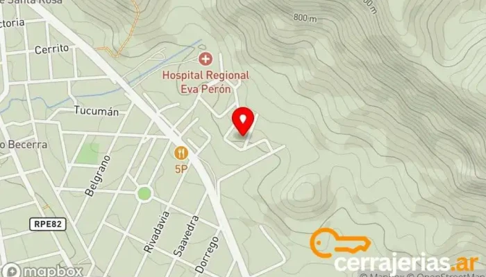 mapa de Cerrajeria del automotor Pablito  en Santa Rosa de Calamuchita