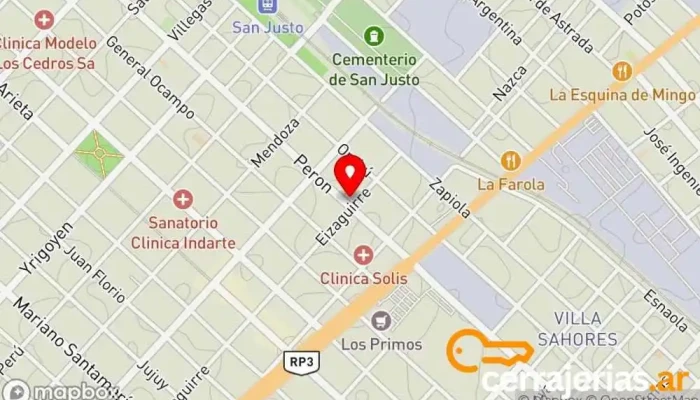 mapa de CERRAJERIA DEL AUTOMOVIL JORGE Cerrajero en Gran Buenos Aires