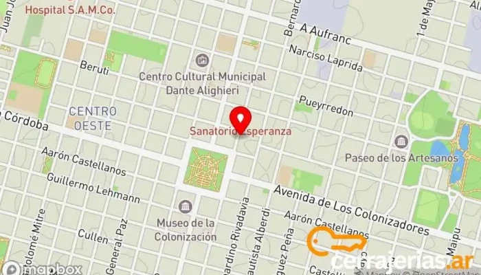 mapa de Cerrajería DEL SOL Cerrajero en Esperanza