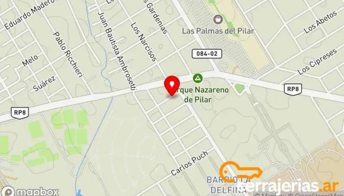 mapa de Cerrajeria El Cruce Hogar Cerrajero en Pres. Derqui