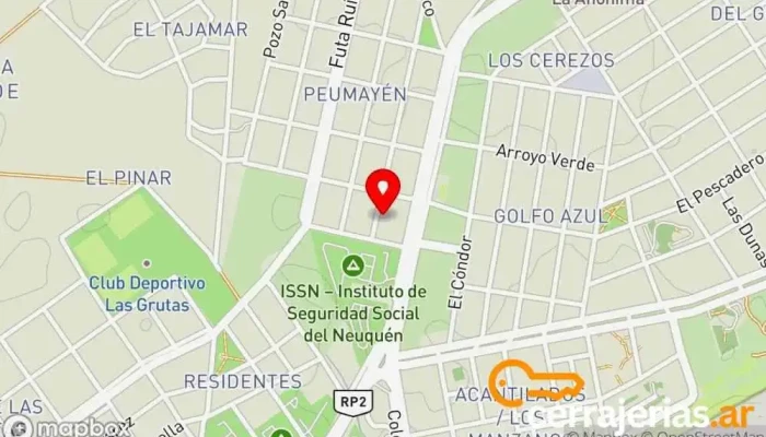 mapa de Cerrajeria El Tano Portabicicletas, Proveedor de puertas, Cerrajero, Tienda de herramientas en Las Grutas