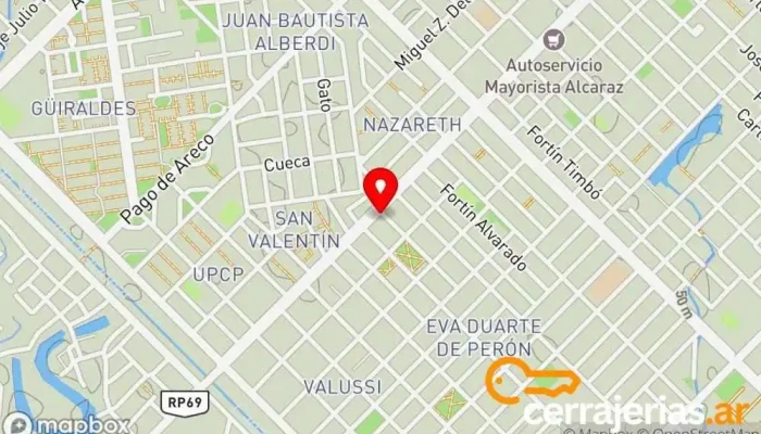 mapa de Cerrajería en General Cerrajero en Resistencia