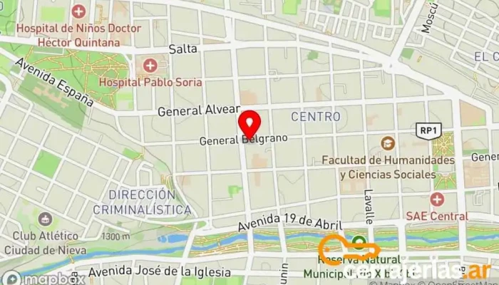 mapa de Cerrajería F & A Cerrajero en San Salvador de Jujuy