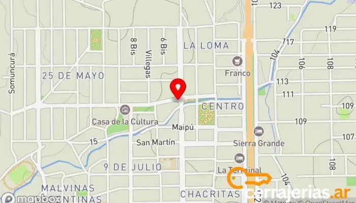 mapa de CERRAJERIA FABICAR Cerrajero en Sierra Grande