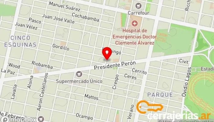 mapa de Cerrajería Far Cerrajero en Rosario
