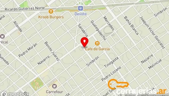 mapa de Cerrajería Fénix Cerrajero en Cdad. Autónoma de Buenos Aires