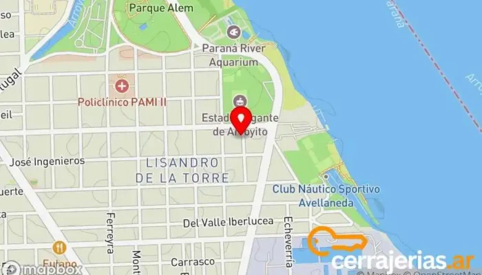 mapa de Cerrajería Ferrón Cerrajero en Rosario