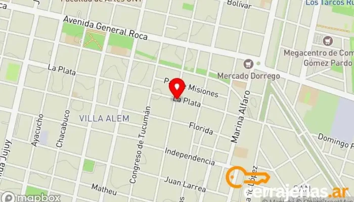 mapa de Cerrajería Fredy Cerrajero en San Miguel de Tucumán