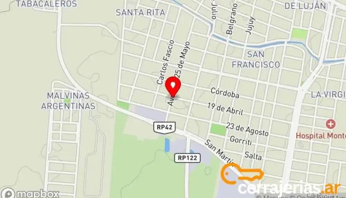 mapa de Cerrajeria GAMA Cerrajero en Monterrico