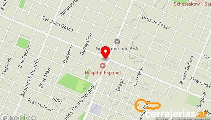 mapa de Cerrajeria Granado Cerrajero en San Rafael