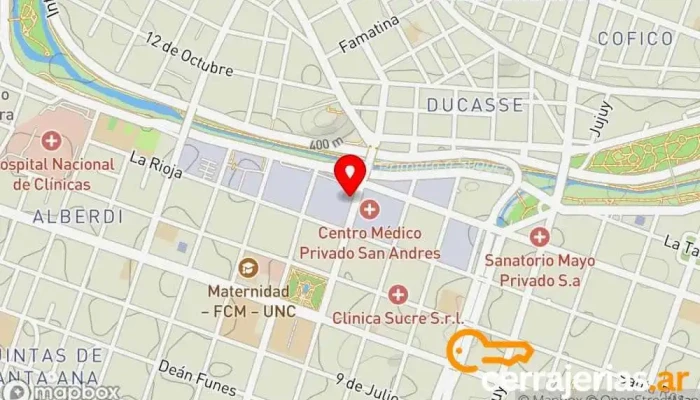 mapa de Cerrajería Guerrero Cerrajero en Córdoba