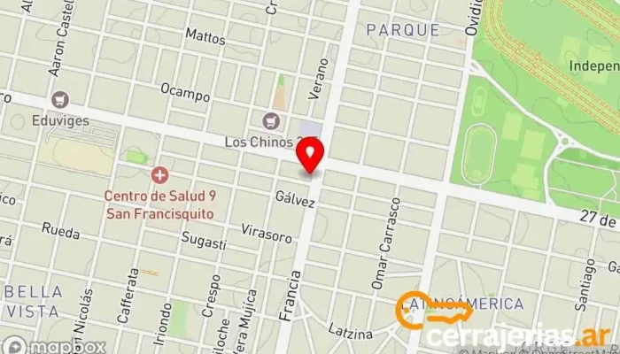 mapa de CERRAJERIA HERNÁN Cerrajero en Rosario
