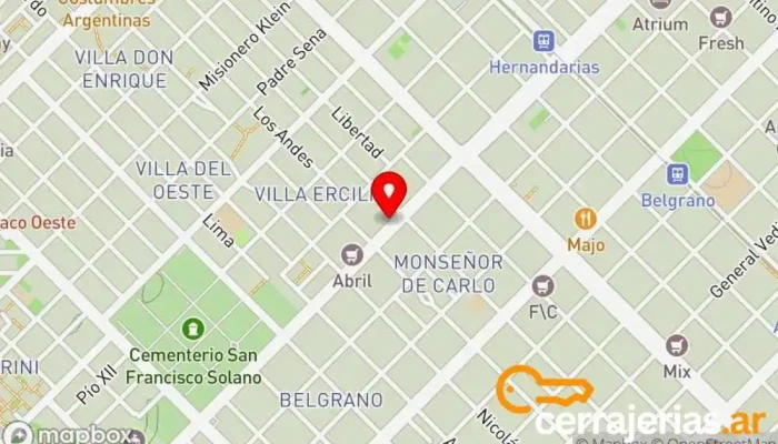 mapa de Cerrajeria Hernandarias Cerrajero en Resistencia