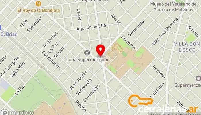 mapa de Cerrajeria integral!! Diego . ramos mejía.Urgencias 24 hs.trabajos a domicilios Cerrajero en Ramos Mejía