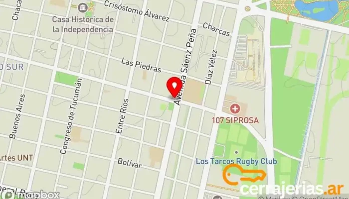 mapa de Cerrajería Jorge Cerrajero en San Miguel de Tucumán
