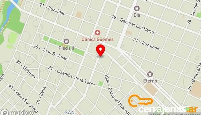 mapa de Cerrajería Jorge Cerrajero en Luján