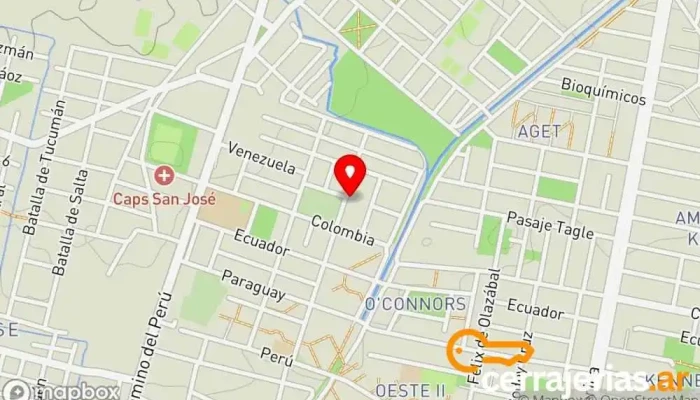 mapa de Cerrajeria Kamba Cerrajero en San Miguel