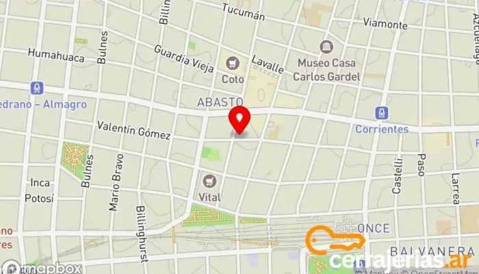 mapa de Cerrajería La Amistad Cerrajero, Servicio de duplicación de llaves en Cdad. Autónoma de Buenos Aires