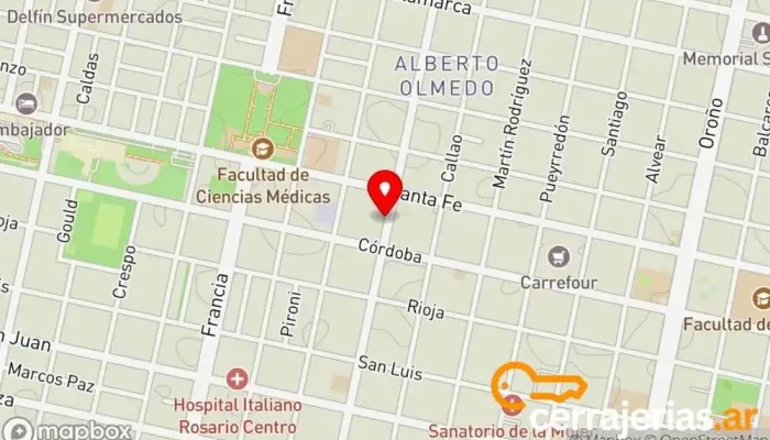 mapa de Cerrajería 