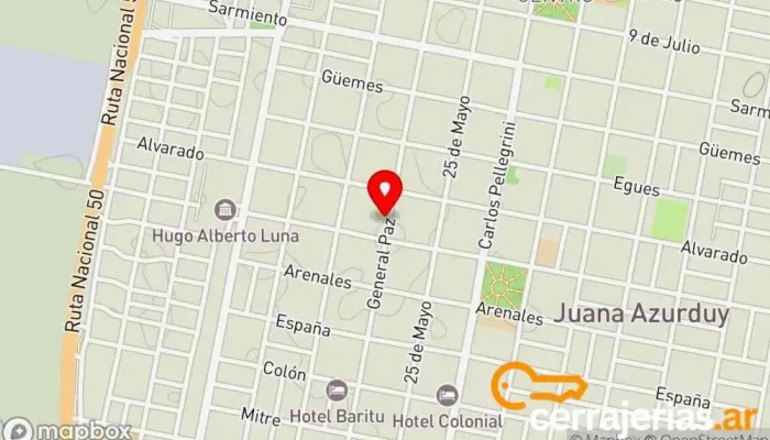 mapa de Cerrajería Lamadrid Cerrajero en San Ramon de la Nueva Oran